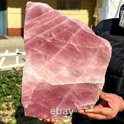 8.18LB Natural crystal polished rose powder polished crystal piece AC787