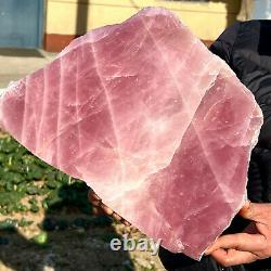 8.18LB Natural crystal polished rose powder polished crystal piece AC787