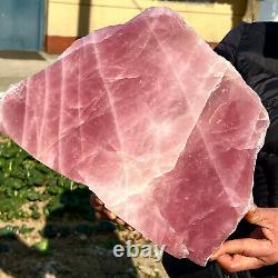 8.18LB Natural crystal polished rose powder polished crystal piece AC787