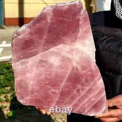 8.18LB Natural crystal polished rose powder polished crystal piece AC787