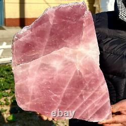 8.18LB Natural crystal polished rose powder polished crystal piece AC787