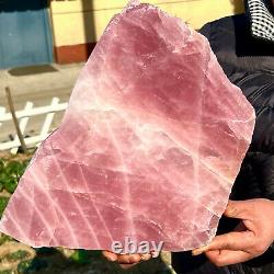 8.18LB Natural crystal polished rose powder polished crystal piece AC787