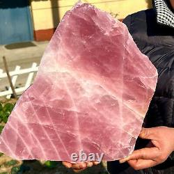 8.18LB Natural crystal polished rose powder polished crystal piece AC787