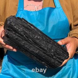 8.22LB Natural Black Tourmaline Specimen Raw Crystal Mineral Collection Piece