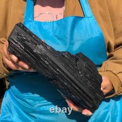 8.22LB Natural Black Tourmaline Specimen Raw Crystal Mineral Collection Piece