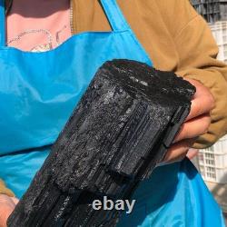 8.22LB Natural Black Tourmaline Specimen Raw Crystal Mineral Collection Piece