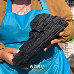 8.22LB Natural Black Tourmaline Specimen Raw Crystal Mineral Collection Piece