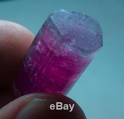 8.3 grams Excellent quality St Bi color tourmaline crystal pocket piece