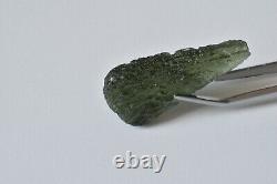 8.8g GENUINE MOLDAVITE TEKTITE MUSEUM PIECE 42 X 22 X 10mm ORGONE #191