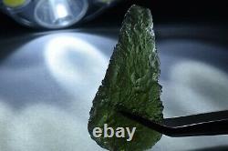 8.8g GENUINE MOLDAVITE TEKTITE MUSEUM PIECE 42 X 22 X 10mm ORGONE #191