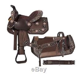 8 Inch Miniature Western Saddle Starlight Collection -Copper Crystals -5 Piece