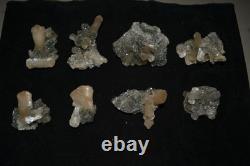 8-Piece Wholesale Mineral Lot Stilbite on green Heulandite (India)