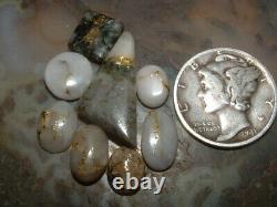 8 Pieces Gold Quartz Cabochon 16 Carats Gold Nugget Jewelry