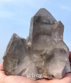 900g. Grey phantom quartz cluster well terminated piece from skardu Pakistan