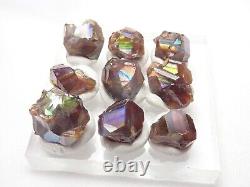 9Pcs Rough Rainbow Garnet Andradite Crystal from Kohse Mine, JAPAN