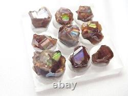 9Pcs Rough Rainbow Garnet Andradite Crystal from Kohse Mine, JAPAN