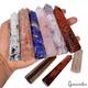 9 Pcs Natural Healing Wand Point Reiki Pencil Tower Multi Color Gems Obelisk Lot
