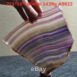 A9822-Natural Rainbow Fluorite slice Crystal Quartz slab Piece Healing Specimen