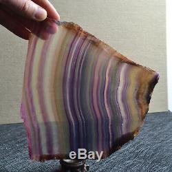 A9822-Natural Rainbow Fluorite slice Crystal Quartz slab Piece Healing Specimen