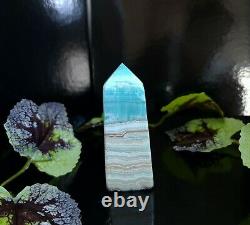 AAA Quality Very Rare Caribbean Calcite Tower Blue Aragonite Obelisk (1Piece)