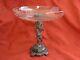 Antique German Etched Crystal, Spelter Table Center Piece, Late 19th Century