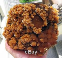 ARAGONITE RED to ORANGE BOTRYOIDAL CRYSTALS on MATRIX from PERÚ. MASTER PIECE