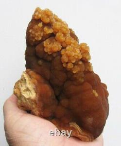 ARAGONITE RED to ORANGE BOTRYOIDAL CRYSTALS on MATRIX from PERÚ. MASTER PIECE