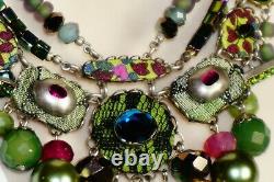 AYALA BAR NECKLACE # 9454 Hip Collection Swarovski Crystal Statement BOOK PIECE