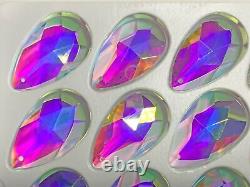 Ab Crystal Clear Teardrop, 38mm, Chandelier Parts, Asfour Crystal, Lead Crystal