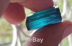 Afghanistan blue indicolite tourmaline crystal faceted grade piece
