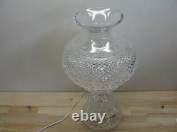 Alana Inishmore 2 Piece Waterford Crystal Electric Hurricane Lamp 19 Tall