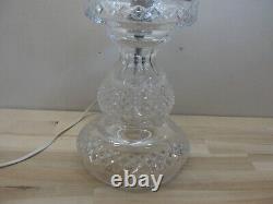 Alana Inishmore 2 Piece Waterford Crystal Electric Hurricane Lamp 19 Tall