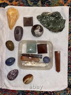 All Natural Gems Crystals Lot. 20 Pieces In All