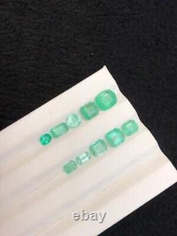 Amazing faceted natural Emerald ring pieces from Pakistan 8.45 carats