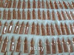 Amber Antique French long cut luster spear crystal glass 110 pieces size 2.5