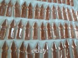 Amber Antique French long cut luster spear crystal glass 110 pieces size 2.5