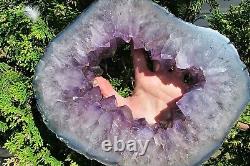 Amethyst Crystal Slice transverse semi polished statement piece cheap purple