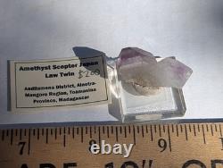 Amethyst Japan Law Twin Terminated Crystals Andilamena, Madagascar Rare