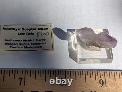 Amethyst Japan Law Twin Terminated Crystals Andilamena, Madagascar Rare