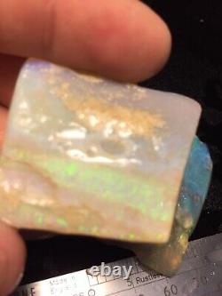 Andamooka Large Rough Jelly Opal Pieces With Crystal Colour Bars