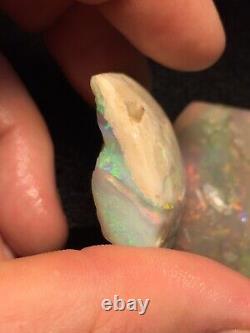 Andamooka Large Rough Jelly Opal Pieces With Crystal Colour Bars