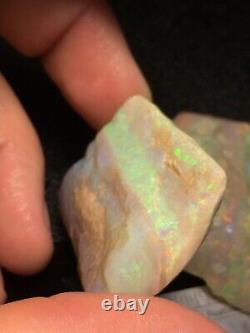 Andamooka Large Rough Jelly Opal Pieces With Crystal Colour Bars