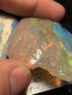 Andamooka Large Rough Jelly Opal Pieces With Crystal Colour Bars