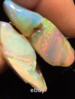 Andamooka Large Rough Jelly Opal Pieces With Crystal Colour Bars