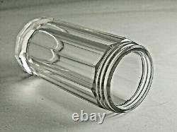 Antique Art Nouveau 3 Piece Powder Shaker-crystal Jar, Sterling Shaker Top, LID