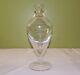 Antique French Crystal Glass Whiskey Wine Liquor 2 Piece Bottle Rare