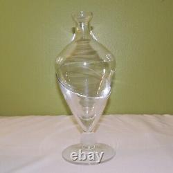 Antique French Crystal Glass Whiskey Wine Liquor 2 piece Bottle RARE
