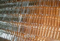Antique French long cut luster spear crystal glass 100 pieces huge lot 3