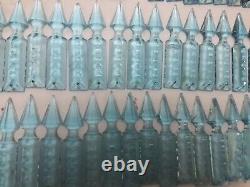 Antique French long cut luster spear crystal glass 100 pieces huge lot 3 green