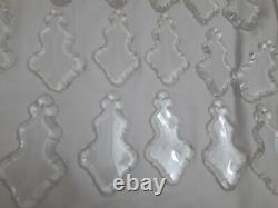 Antique French pendalogue crystal glass parts 50 pieces 5 for old chandeliers